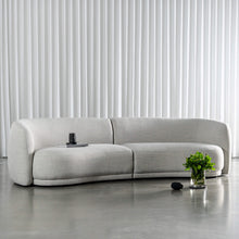 PURBECK CURVED SOFA  |  AMMONITE SILVER