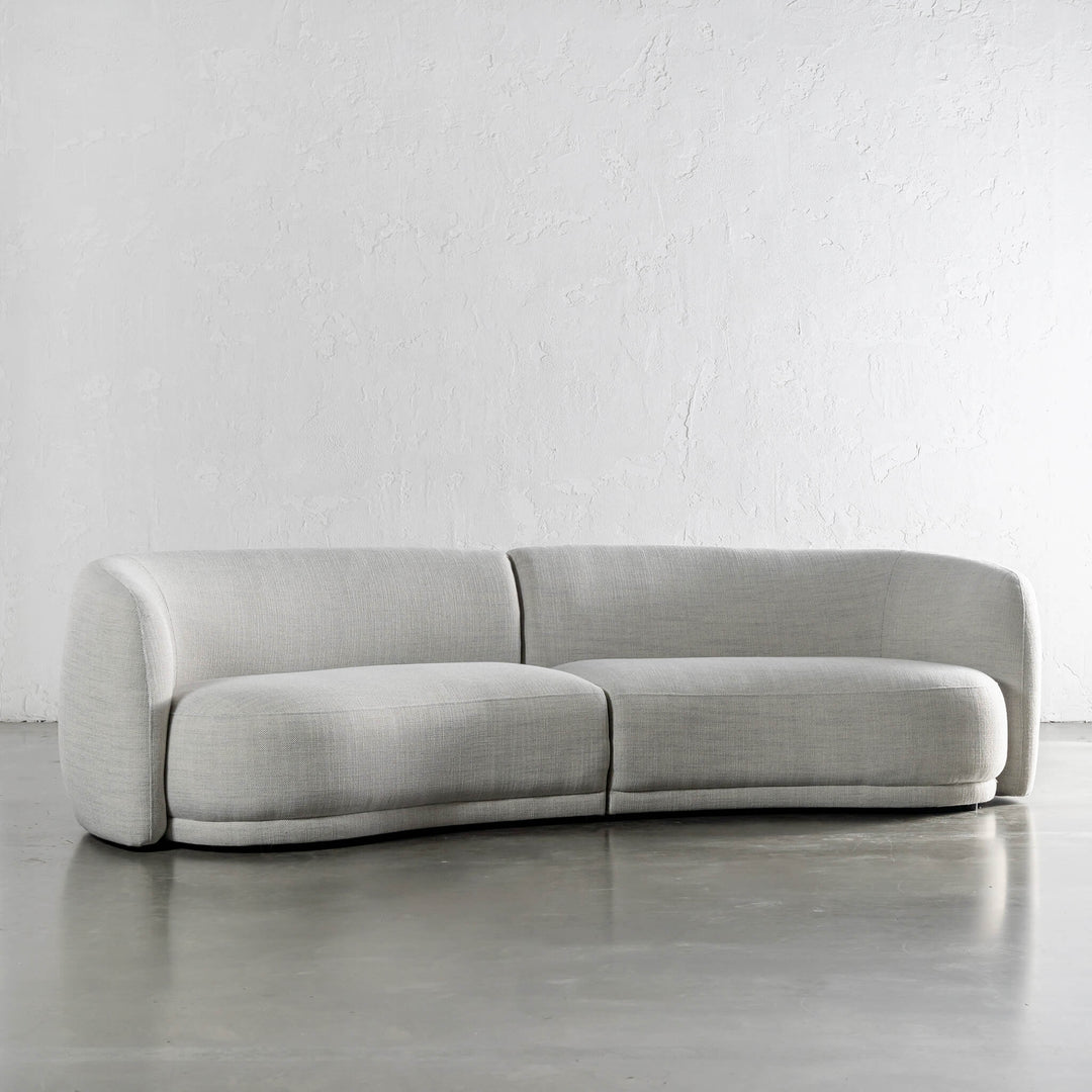 PURBECK CURVED SOFA UNSTYLED  |  AMMONITE SILVER