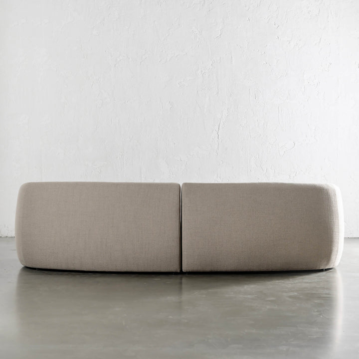 PURBECK CURVED SOFA  |  DEEP MANUKA WEAVE BACK VIEW