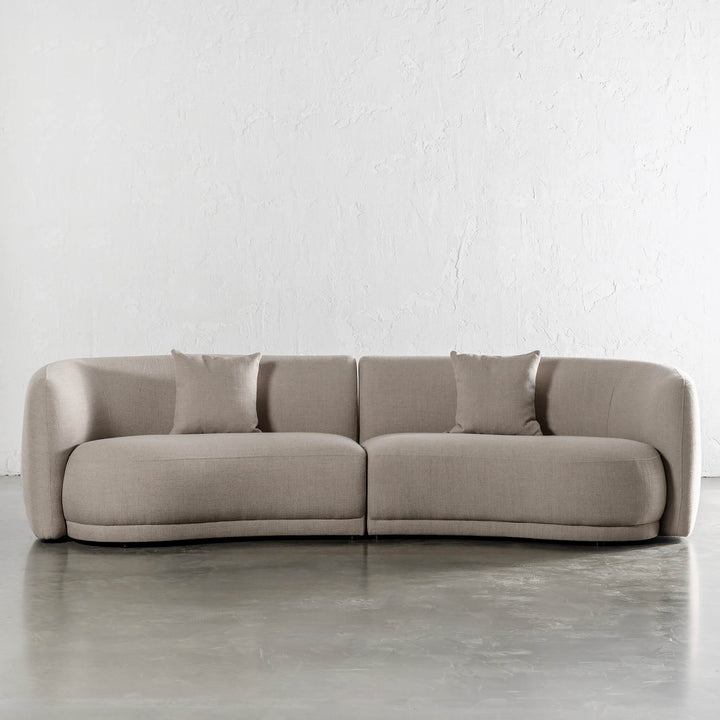 PURBECK CURVED SOFA  |  DEEP MANUKA WEAVE