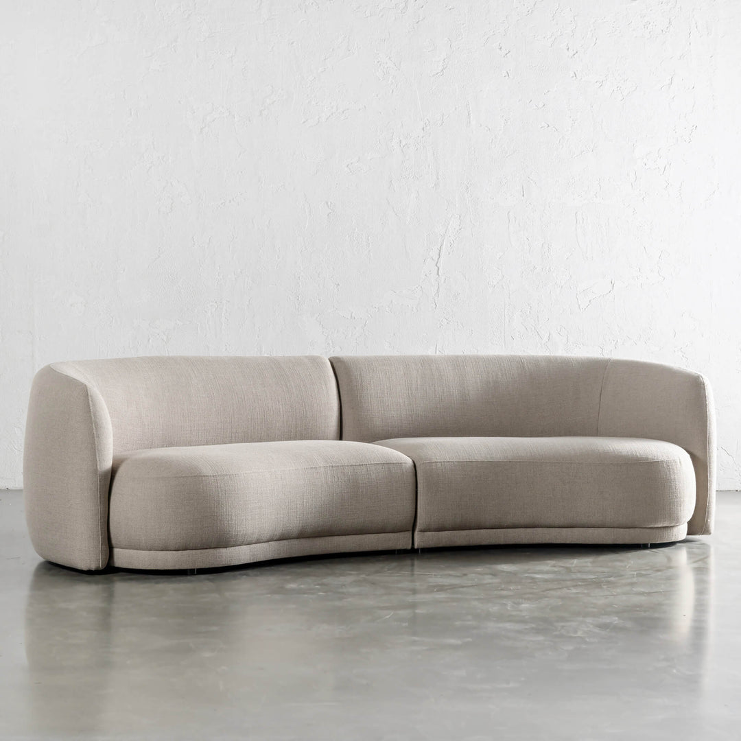 PURBECK CURVED SOFA  |  DEEP MANUKA WEAVE