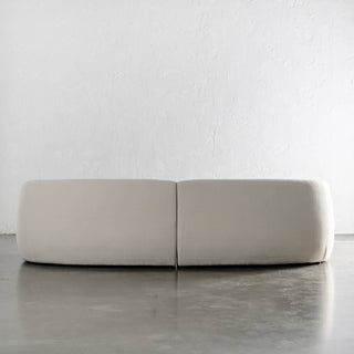 PURBECK CURVED SOFA BACK VIEW |  SKIMMING STONE WEAVE