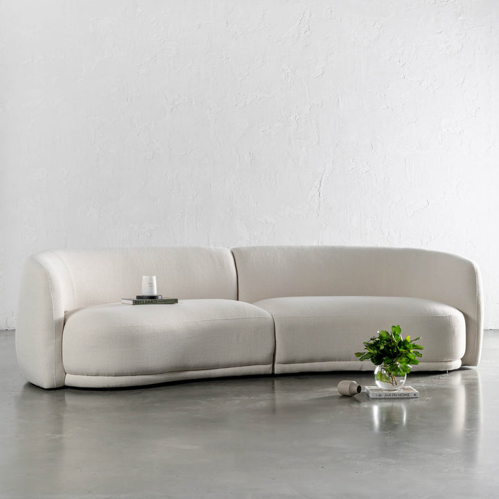 PURBECK CURVED SOFA  |  SKIMMING STONE WEAVE