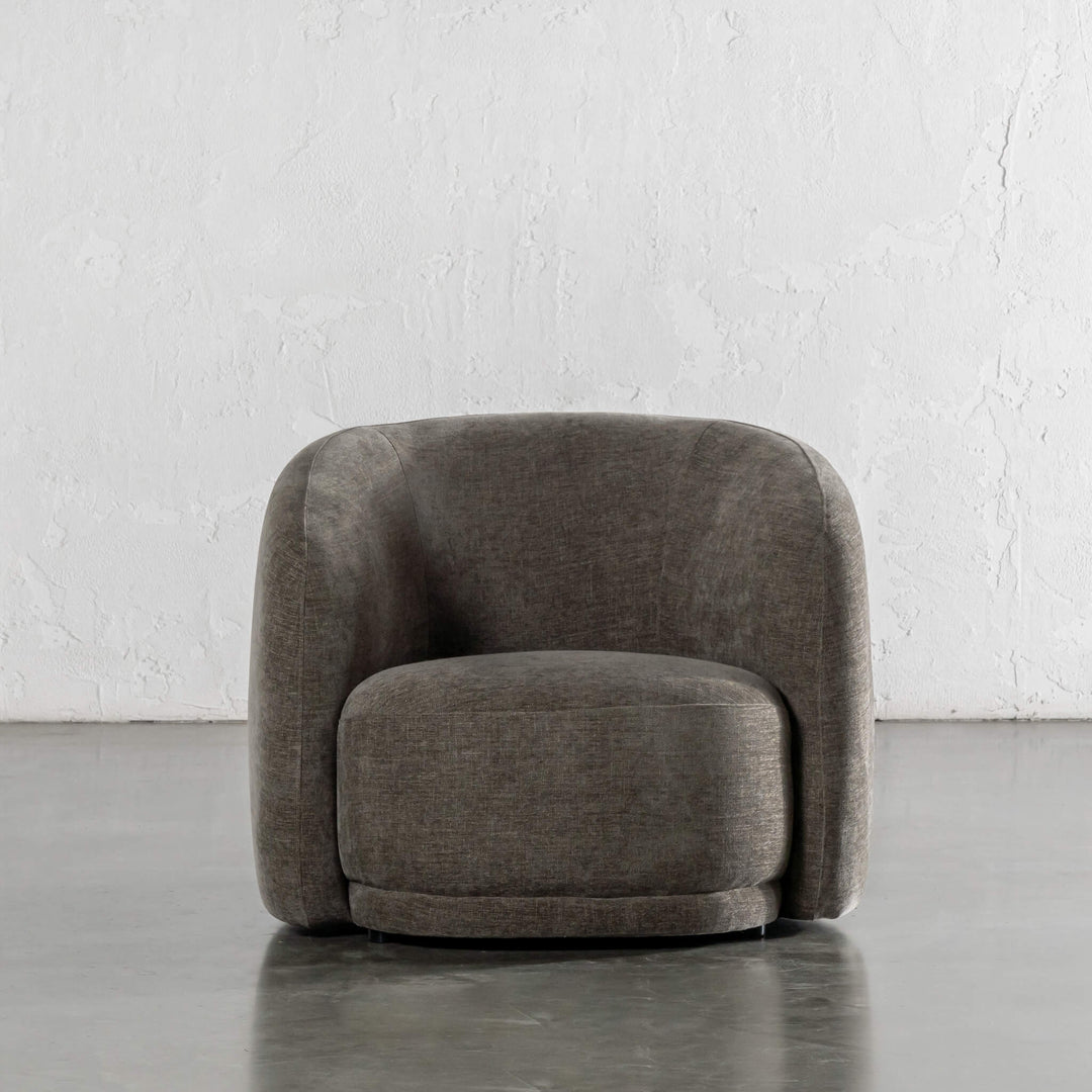 PURBECK CURVED ARMCHAIR   |  BRINDLE SHADOW