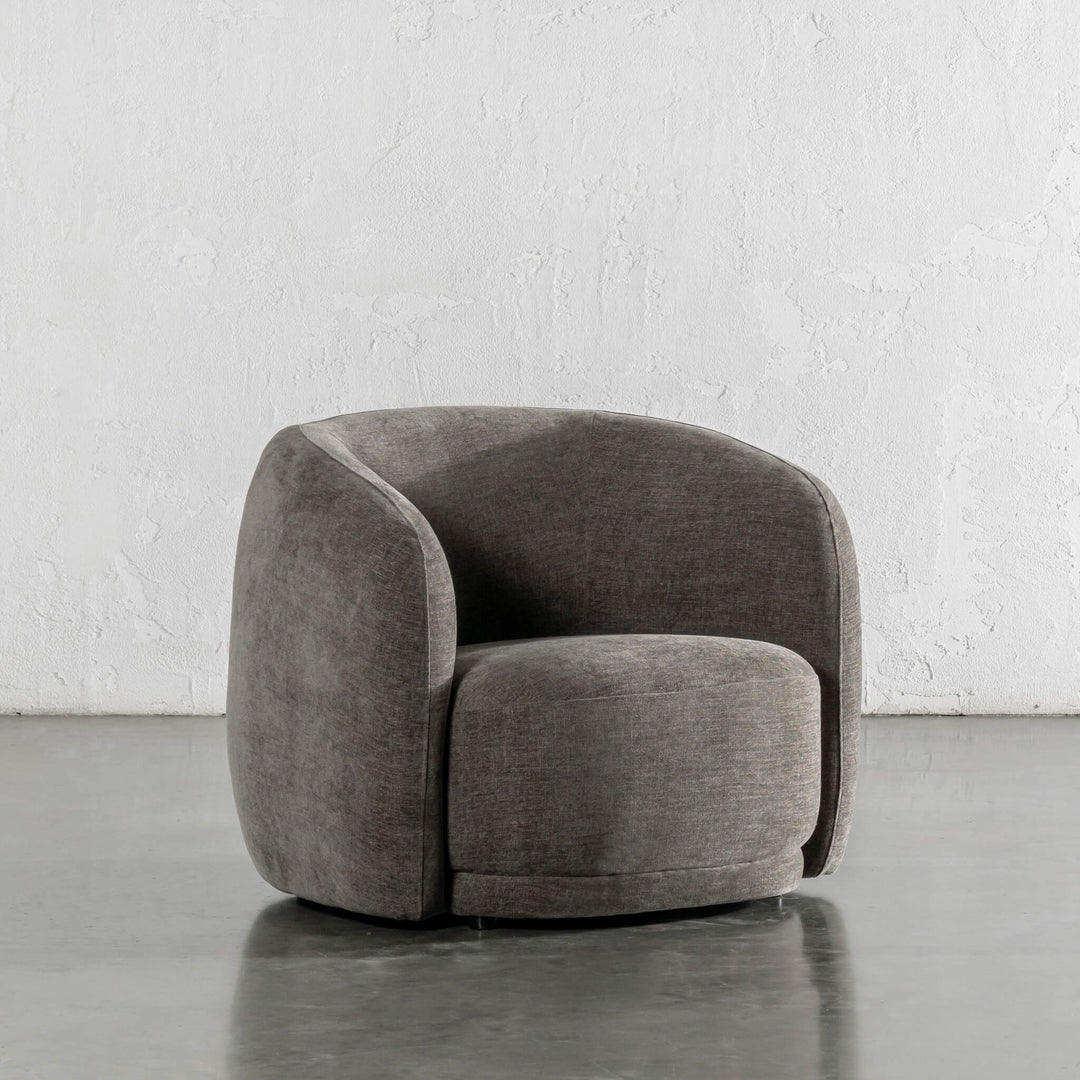 PURBECK CURVED ARMCHAIR   |  BRINDLE SHADOW