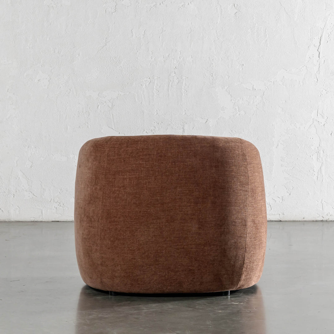 PURBECK CURVED ARMCHAIR   |  CLOVE DUST