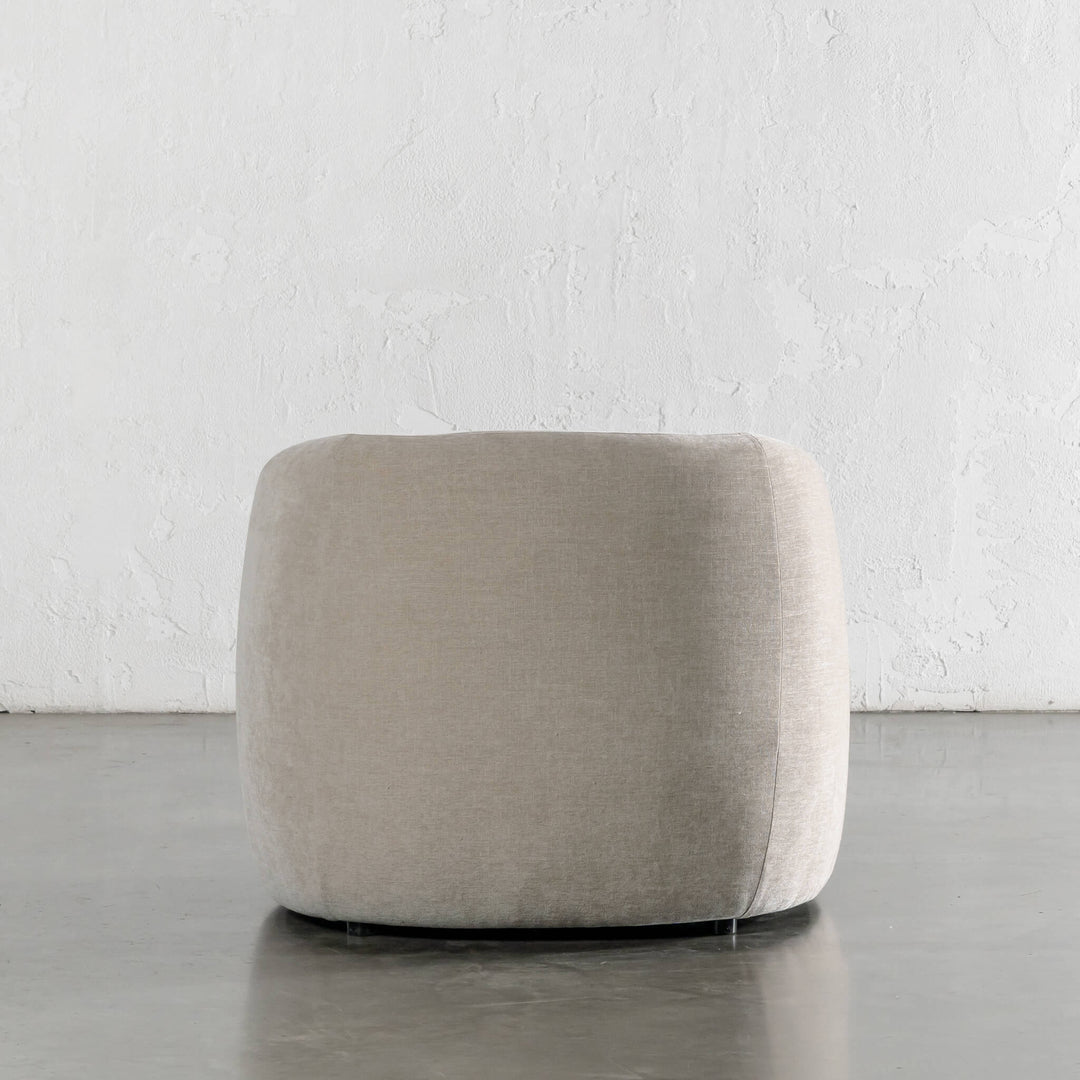 PURBECK CURVED ARMCHAIR   |  WARM SORRENTO SAND