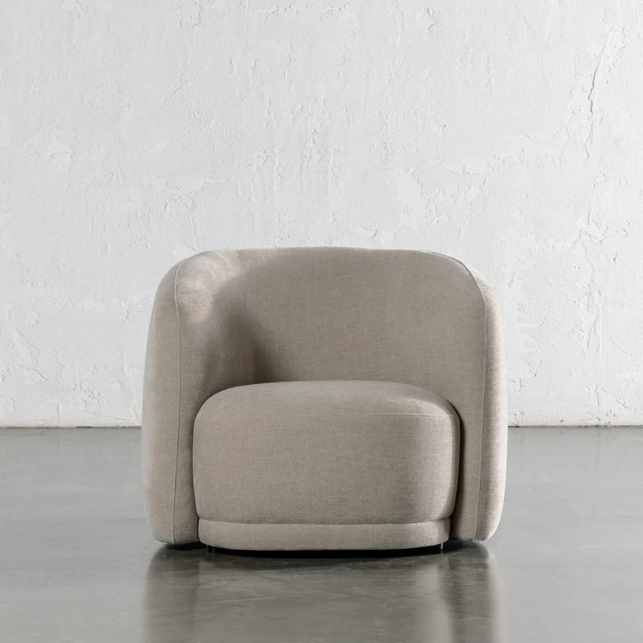 PURBECK CURVED ARMCHAIR   |  WARM SORRENTO SAND