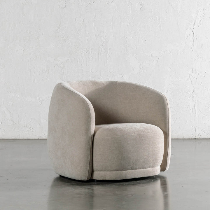 PURBECK CURVED ARMCHAIR   |  WARM SORRENTO SAND