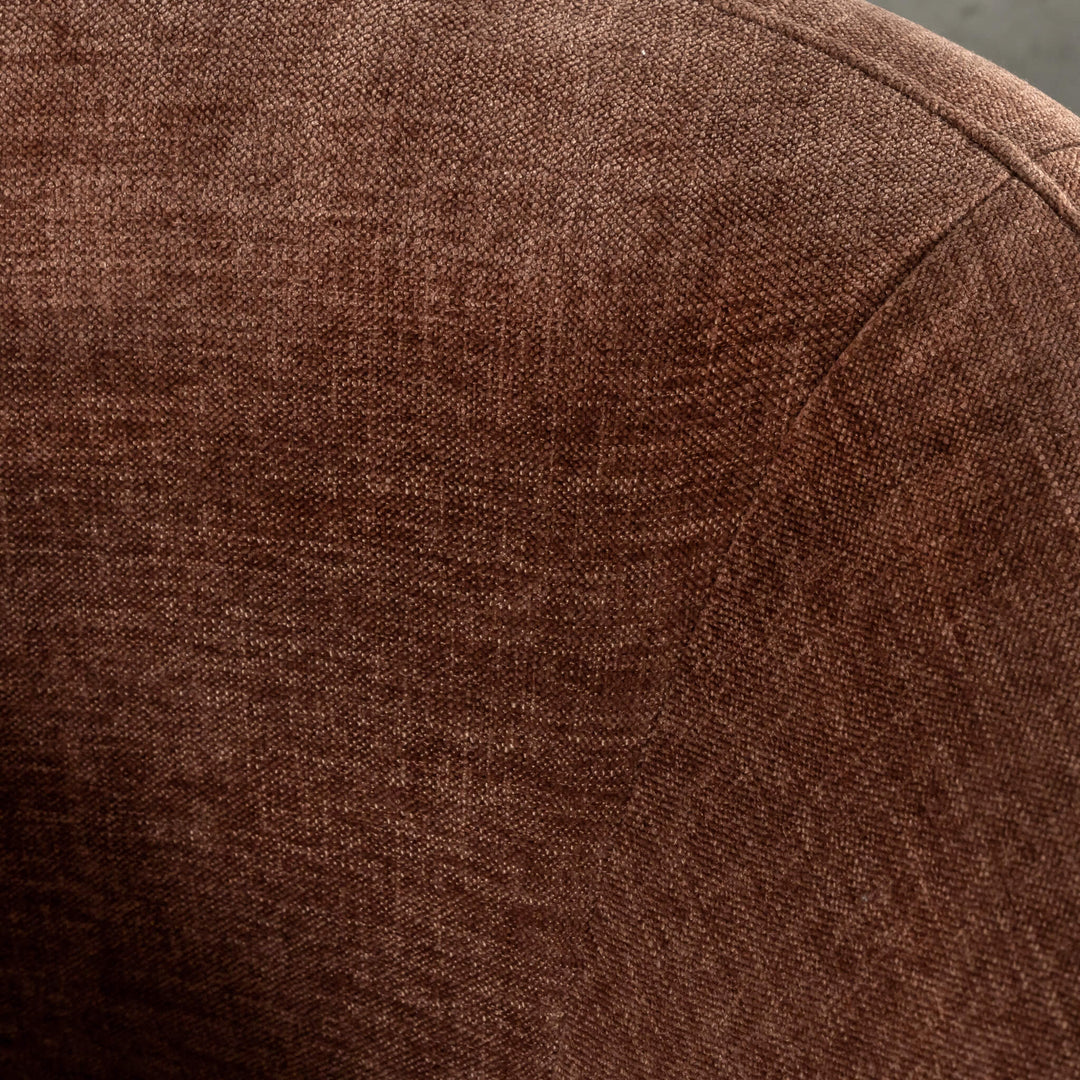PURBECK CURVED ARMCHAIR   |  CLOVE DUST