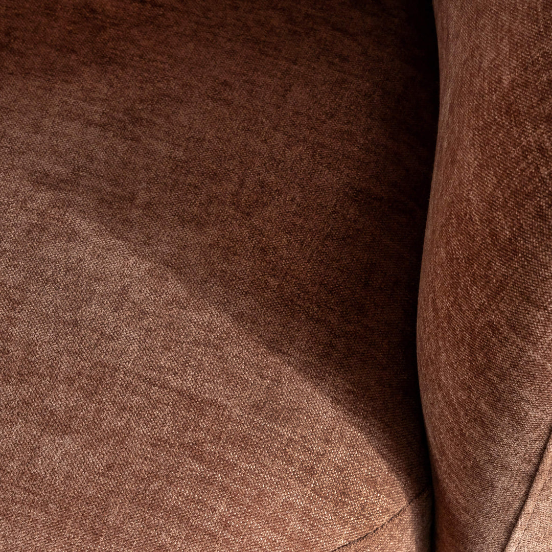 PURBECK CURVED ARMCHAIR   |  CLOVE DUST