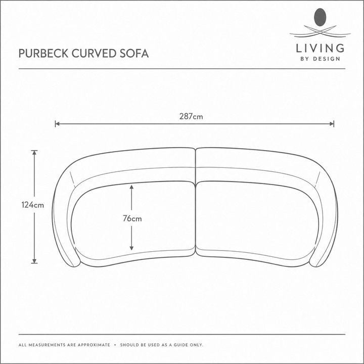 PURBECK CURVED SOFA  - aerial CAD