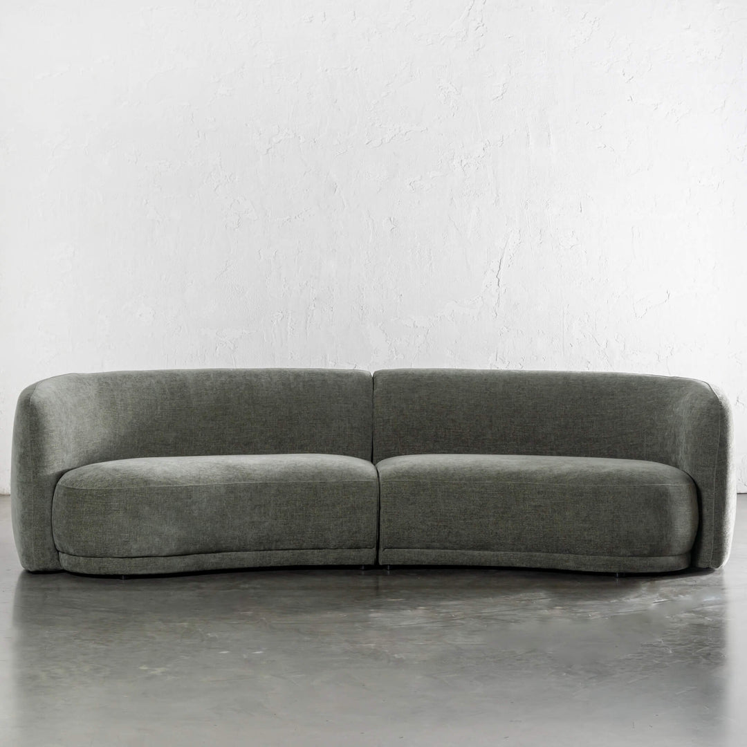 PURBECK CURVED SOFA  |  BAYSWATER GREEN