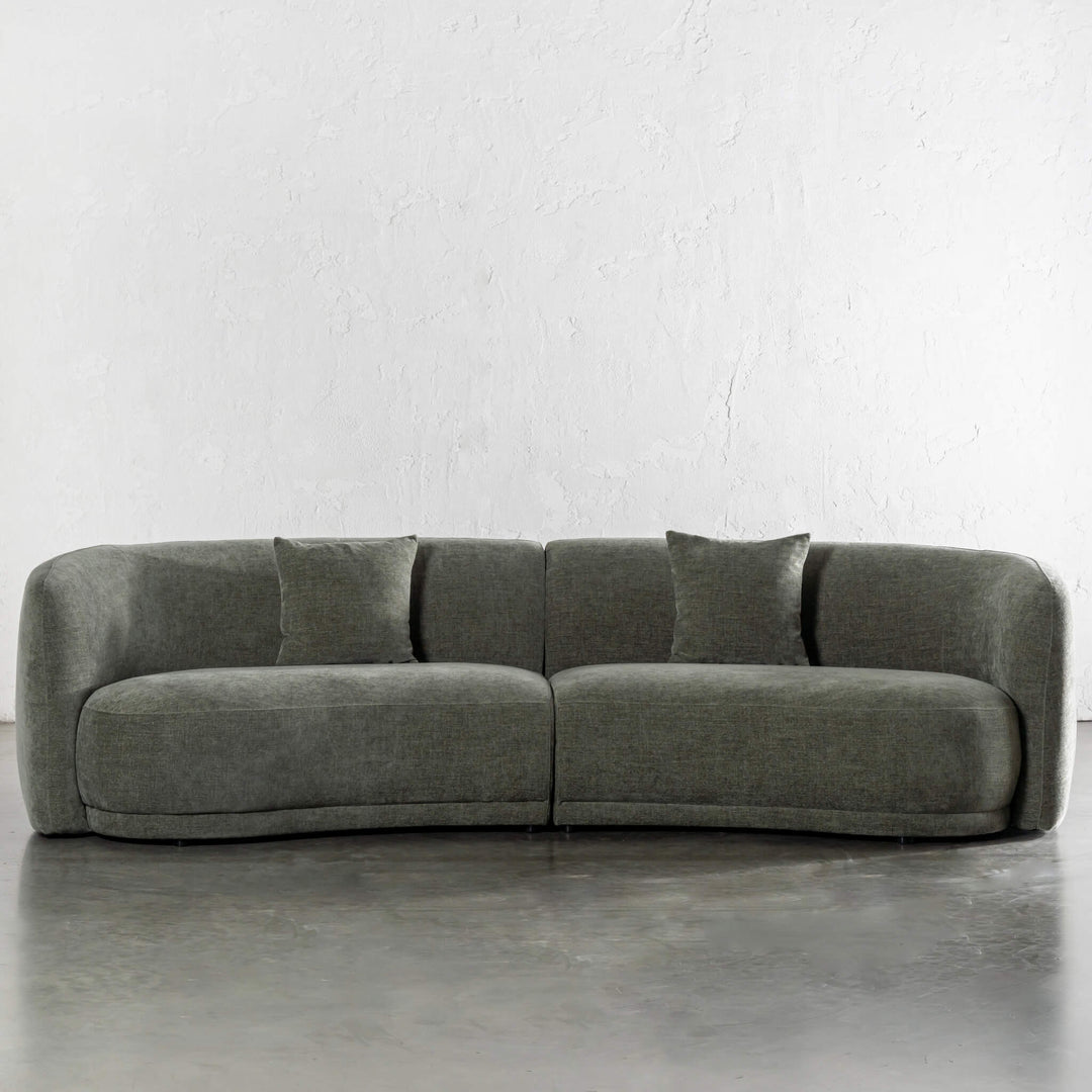 PURBECK CURVED SOFA  |  BAYSWATER GREEN