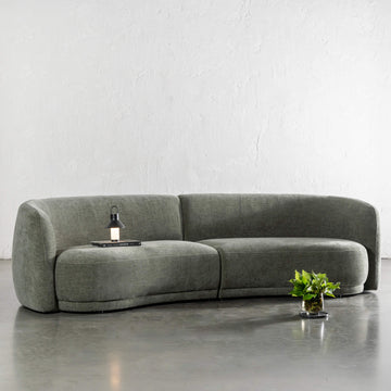 PURBECK CURVED SOFA  |  BAYSWATER GREEN