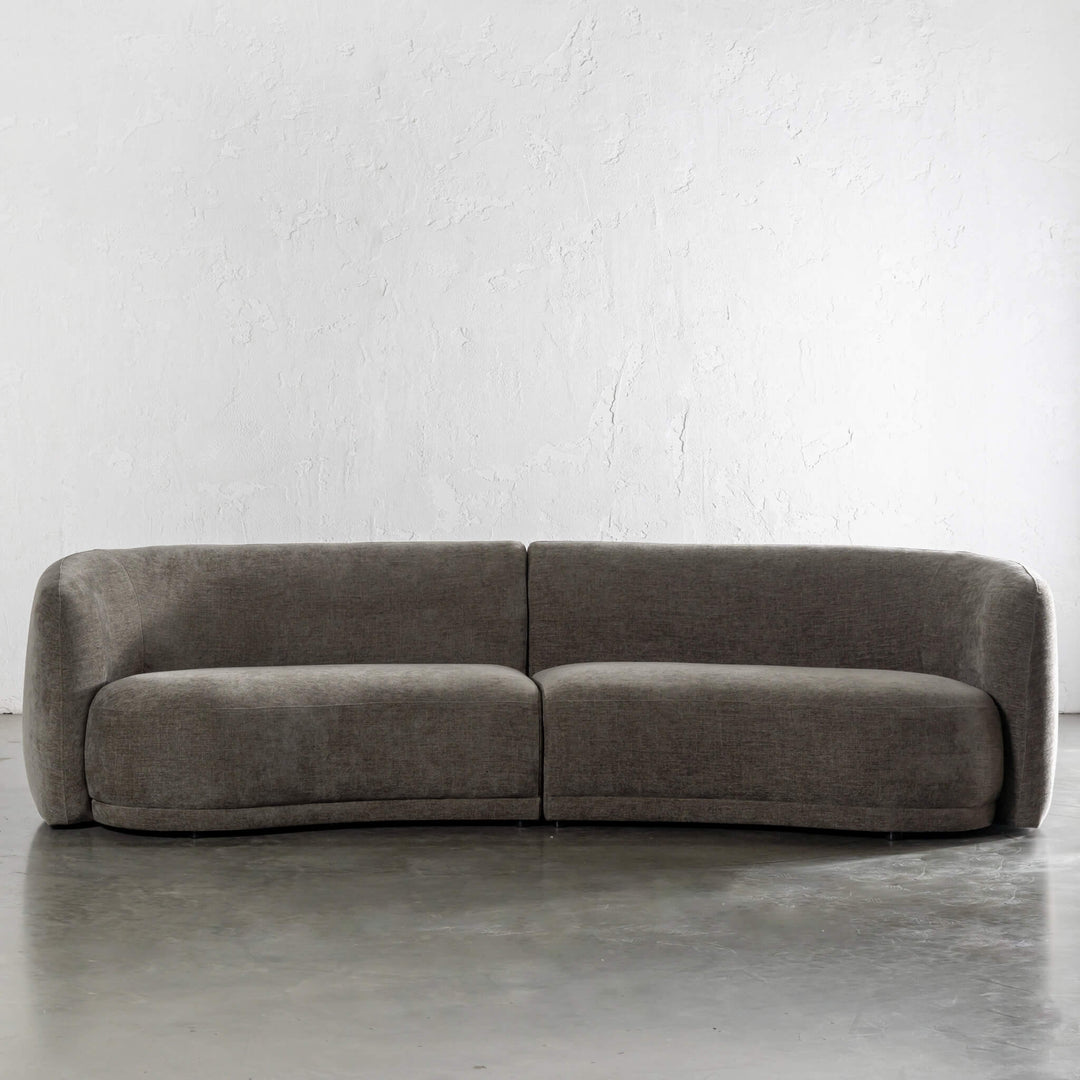 PURBECK CURVED SOFA 
  |  BRINDLE SHADOW