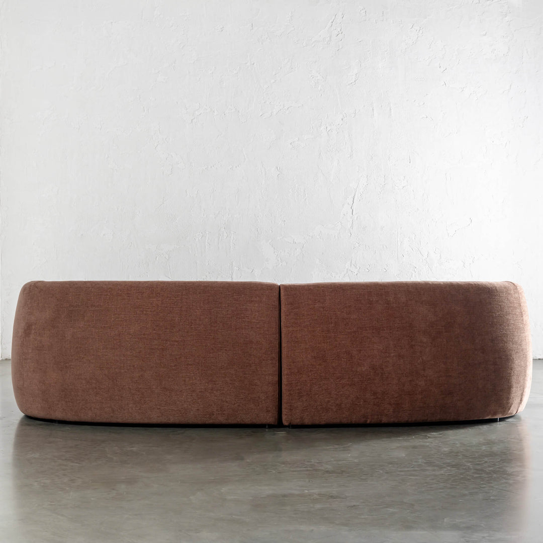 PURBECK CURVED SOFA  |  CLOVE DUST