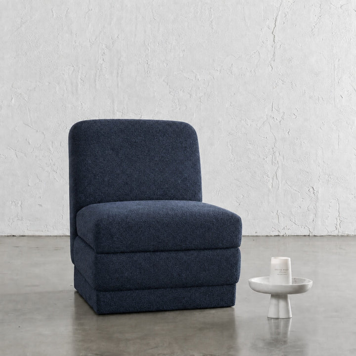 Palmera Armchair  |  REEF NAVY BOUCLE