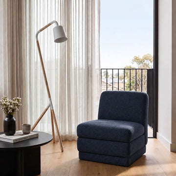 Palmera Armchair  |  REEF NAVY BOUCLE
