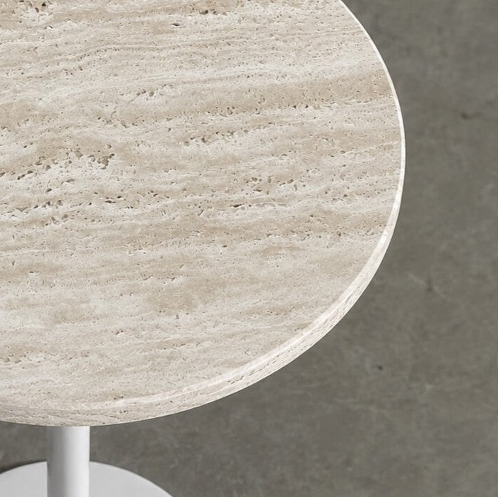 PALMETE SIDE TABLE BUNDLE  |  35CM + 40CM  |  TRAVERTINE + WHITE