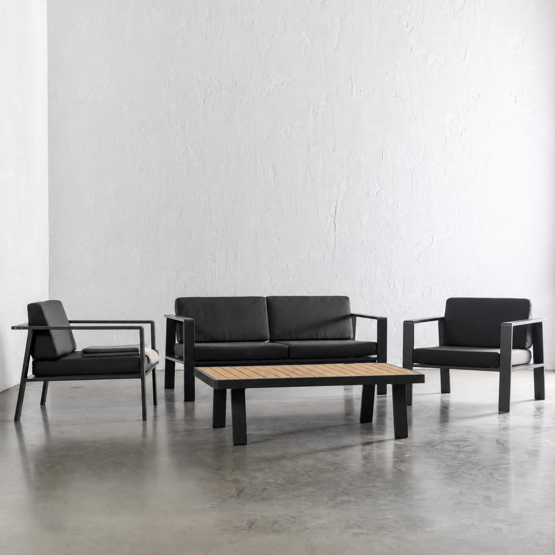 PALOMA OUTDOOR 4 PIECE LOUNGE BUNDLE   |  ANTHRACITE ALUMINIUM FRAME