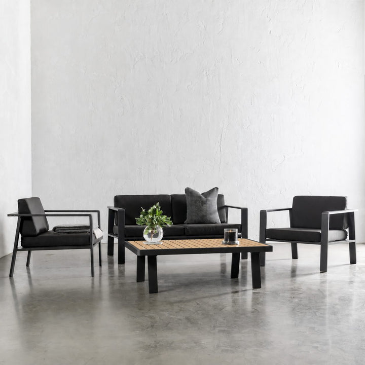 PALOMA OUTDOOR 4 PIECE LOUNGE BUNDLE   |  ANTHRACITE ALUMINIUM FRAME