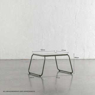 PALOMA JEDEAUX COFFEE TABLE  |  MANGROVE OLIVE | MEASUREMENTS