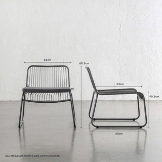 PALOMA JEDEAUX LOUNGE CHAIR |  ANTHRACITE | MEASUREMENTS