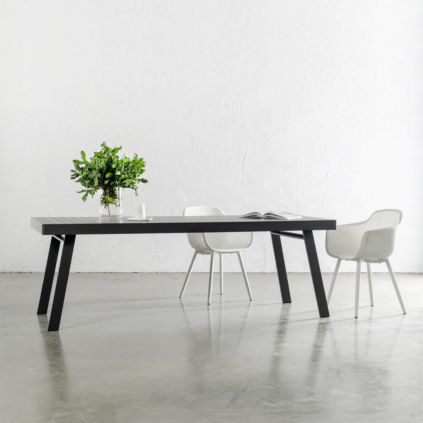 Table Slant PALOMA OUTDOOR SLATTED DINING TABLE | ANTHRACITE ALUMINIUM | OUTDOOR ...