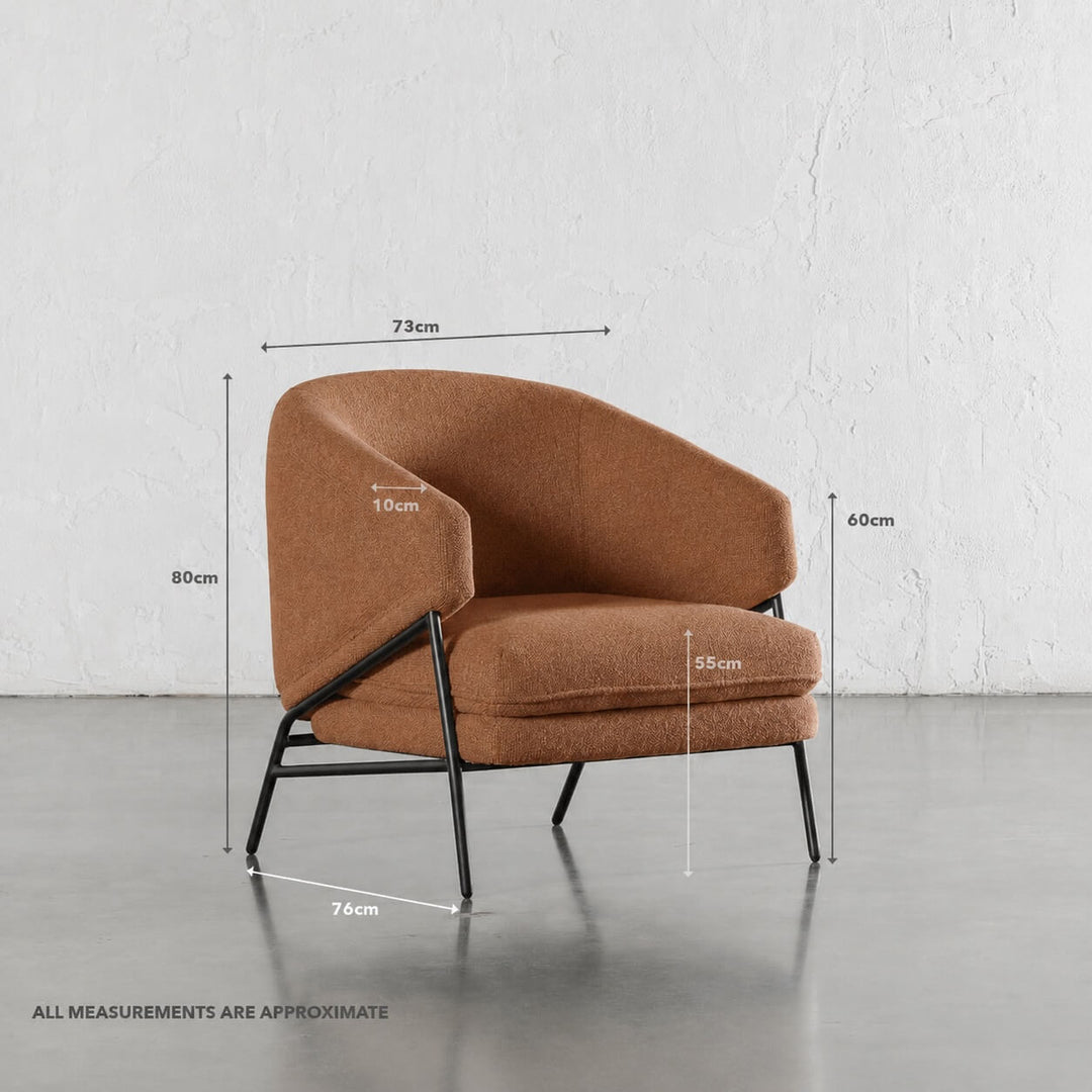 PILOTI ESSEN ARMCHAIR  |  BURNT UMBER RUST