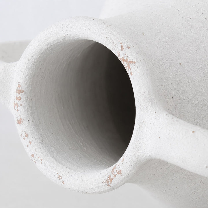 PIMONTE URN  |  29CM + 37CM  |  WHITE TERRACOTTA