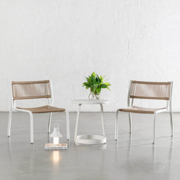 Piscina Balcony 3 pce Setting  |  Milk White + Natural