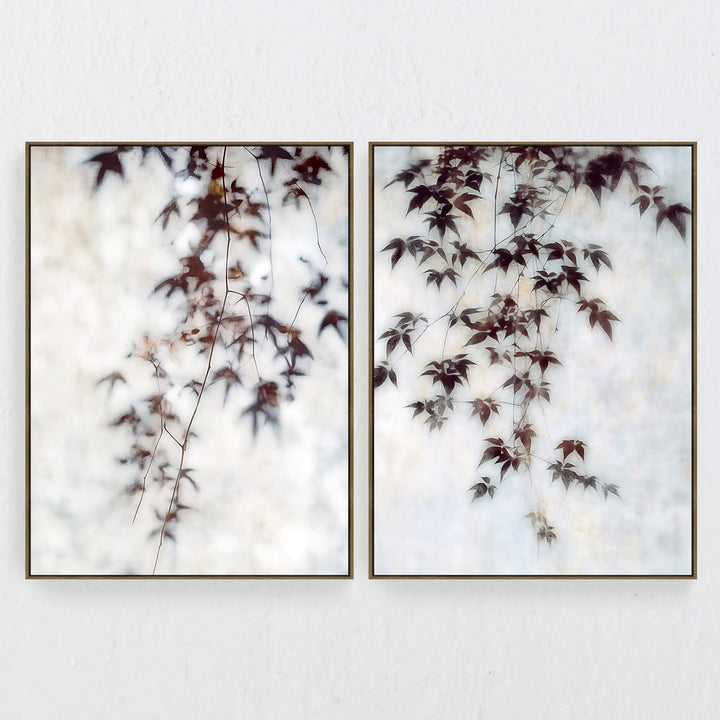 LBD EXCLUSIVE  |  PONTO FRAMED CANVAS PRINT  |  SET OF 2  |  90X120CM  |  NATURAL BROWNS + OFF WHITE