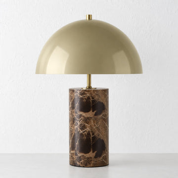 Porto Moniz Table Lamp  |  50cm  |  Taupe + Mocha Marble