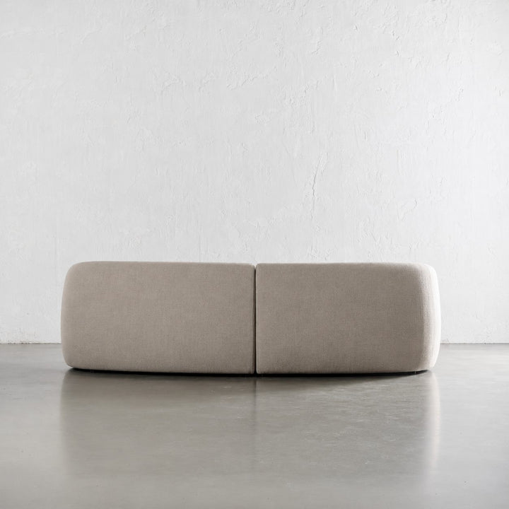 PURBECK CURVED 3 SEATER SOFA  |  DEEP MANKUKA WEAVE