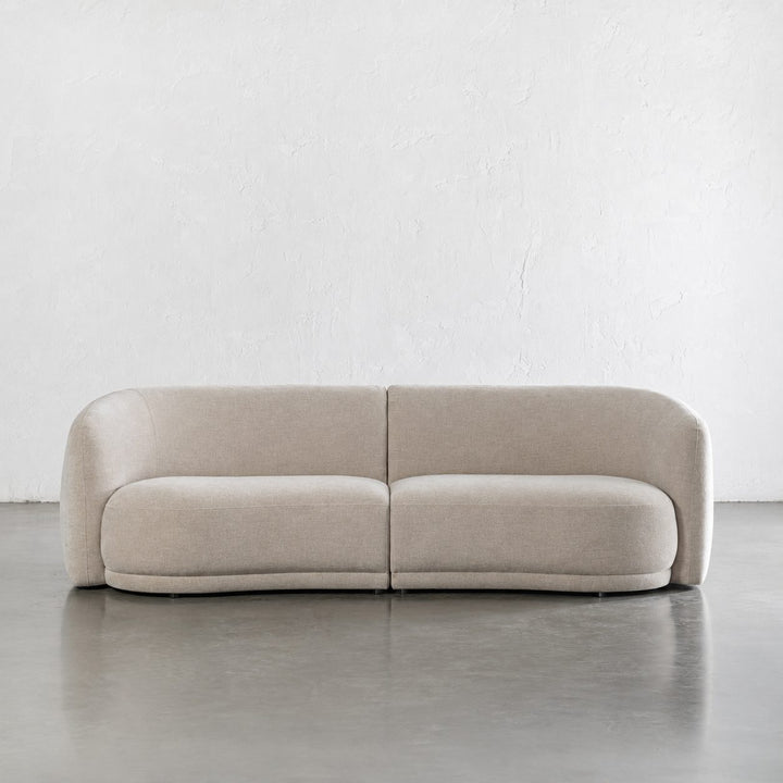 PURBECK CURVED 3 SEATER SOFA  |  WARM SORRENTO SAND