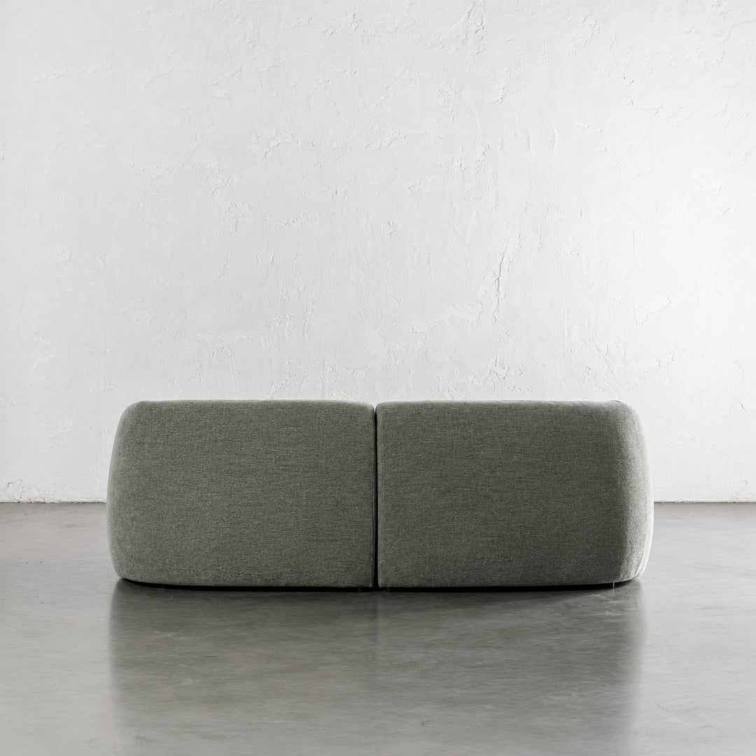 PURBECK CURVED 3 SEATER SOFA  |  BAYSWATER GREEN