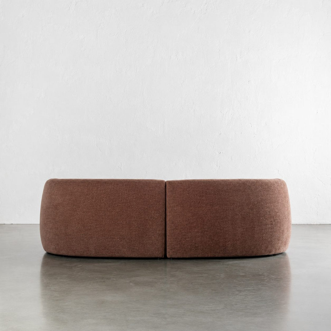 PURBECK CURVED 3 SEATER SOFA  |  CLOVE DUST