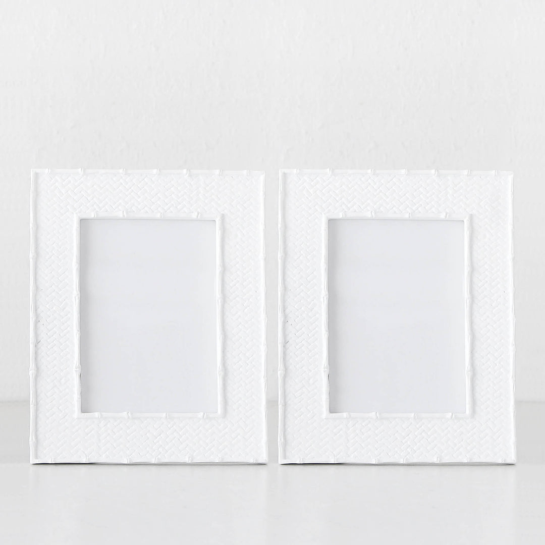 RAFFLES PHOTO FRAME BUNDLE X2 | 5X7 | WHITE WEAVE