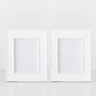 RAFFLES PHOTO FRAME BUNDLE X2 | 5X7 | WHITE WEAVE