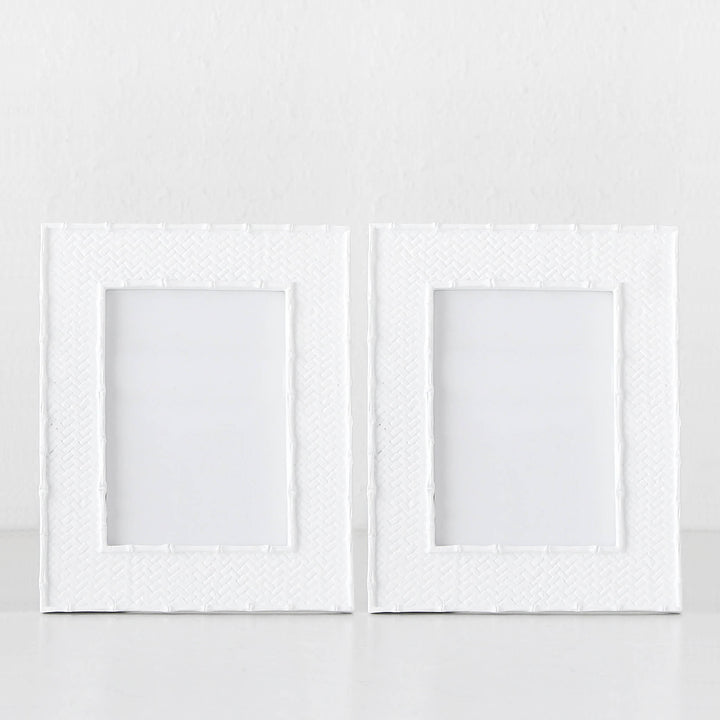 RAFFLES PHOTO FRAME BUNDLE X2 | 5X7 | WHITE WEAVE