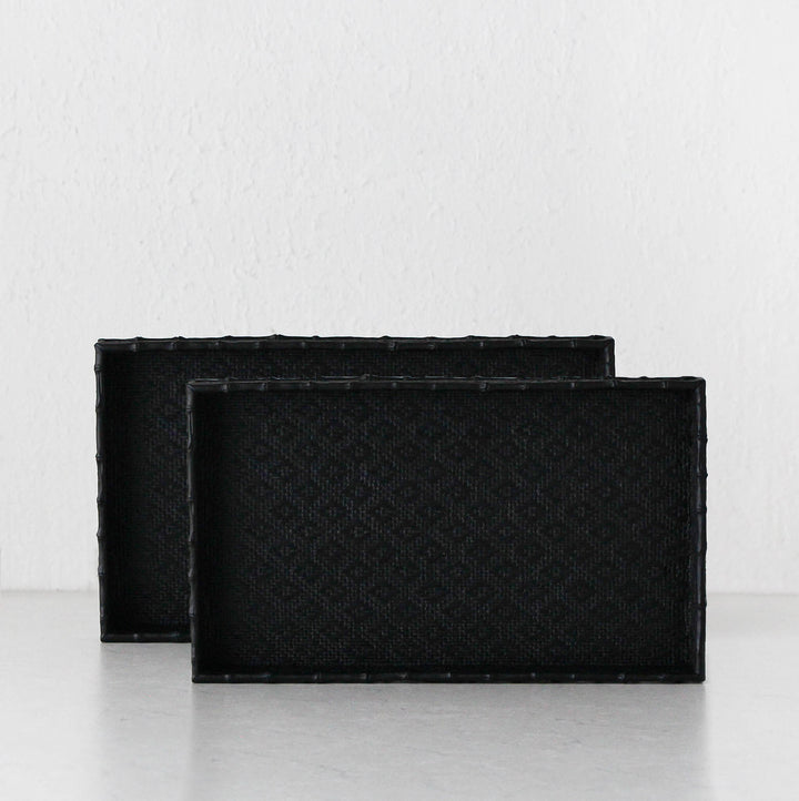 RAFFLES SERVING TRAY BUNDLE X2 | BLACK WEAVE