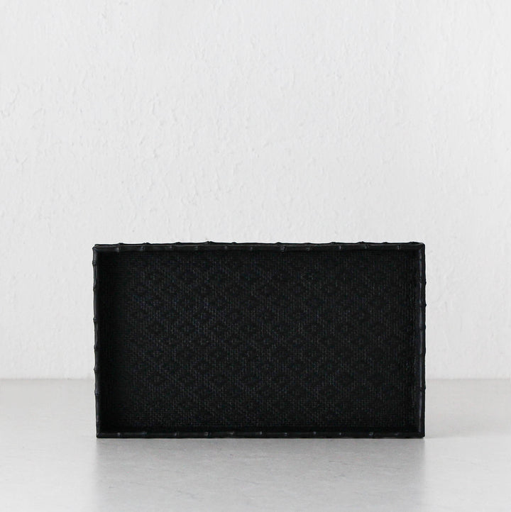 RAFFLES SERVING TRAY  |  BLACK WEAVE