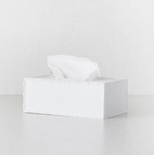 RAFFLES TISSUE BOX COVER  |  RECTANGLE  |  WHITE WEAVE