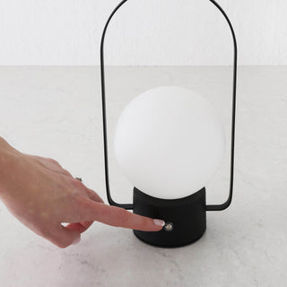 RIBEIRA BRAVA LED RECHARGEABLE LANTERN WITH HANDLE  |  26CM  |  MATTE BLACK