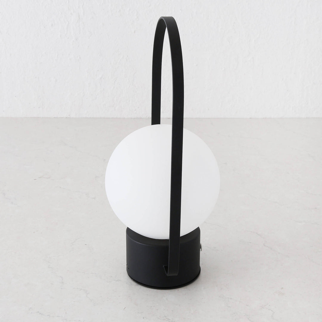 RIBEIRA BRAVA LED RECHARGEABLE LANTERN WITH HANDLE  |  26CM  |  MATTE BLACK