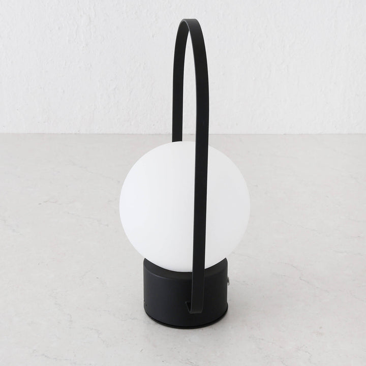 RIBEIRA BRAVA LED RECHARGEABLE LANTERN WITH HANDLE  |  26CM  |  MATTE BLACK