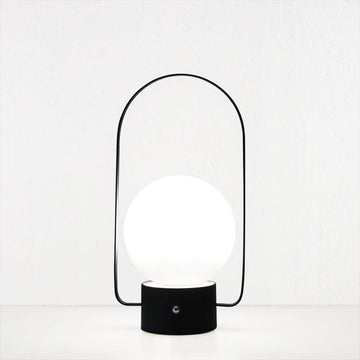 RIBEIRA BRAVA LED RECHARGEABLE LANTERN WITH HANDLE  |  26CM  |  MATTE BLACK