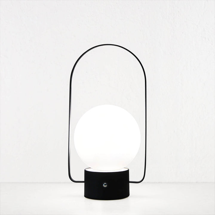 RIBEIRA BRAVA LED RECHARGEABLE LANTERN WITH HANDLE  |  26CM  |  MATTE BLACK