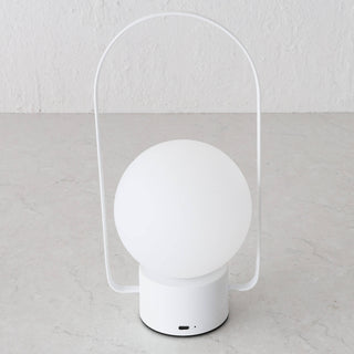 RIBEIRA BRAVA LED RECHARGEABLE LANTERN WITH HANDLE  |  26CM  |  WHITE